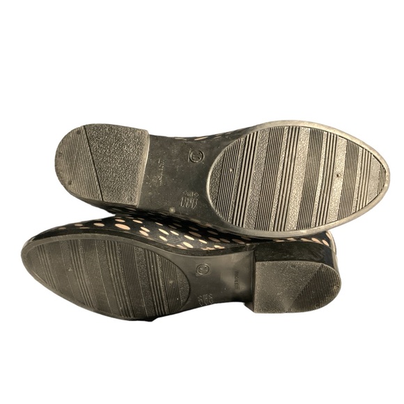 NICOLE MILLER Black White POLKA DOT Chelsea Rain Boots - Picture 6 of 7